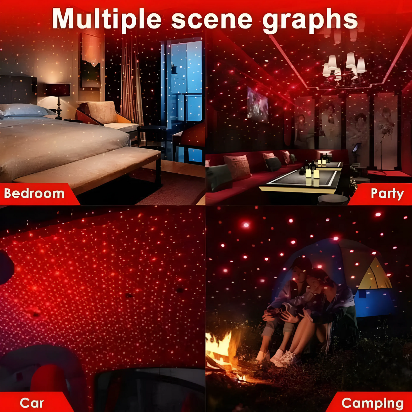 πππ π ππ²π π ππΏπ²π² LuxuryLightβ’ | USB Car Roof Star Light Mini Projector